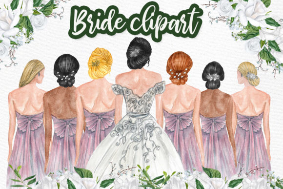 Bride Bridesmaids Clip-Art Illustrations Review