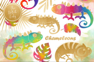 Chameleon Clipart Set: Vibrant Illustrations