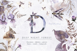 Deep Night Forest Graphic Kit & Illustrations