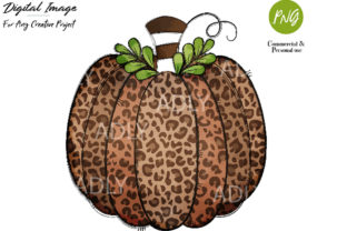 Leopard Pumpkin Sublimation Transfer & Illustrations
