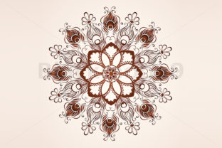 Mandala of Peacock Feathers: Premium Illustrations