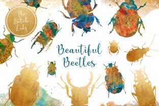 Scarabs Beetles Clipart Set & Illustrations
