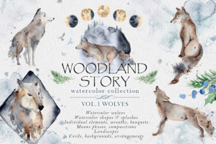 Woodland Story Vol.1 Wolf Illustrations